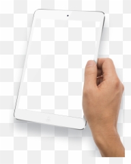 Hand Holding White Tablet Png Image