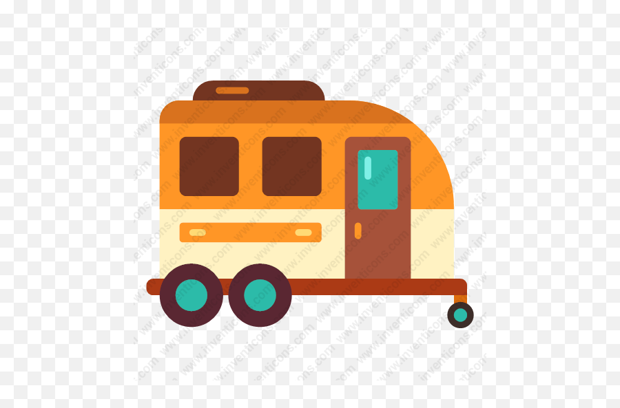 Download Camping Trailer Vector Icon Inventicons - Commercial Vehicle Png,Trailer Icon Png