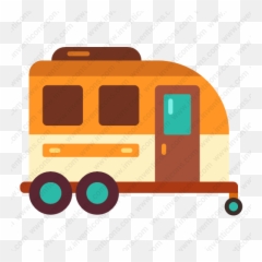 Download Camping Trailer Vector Icon Inventicons - Commercial Vehicle png