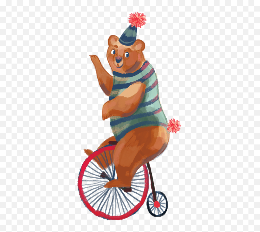 Clipart Bicycle Circus - Circus Bear Png Transparent Png Transparent Circus Animals Clipart,Bear Png