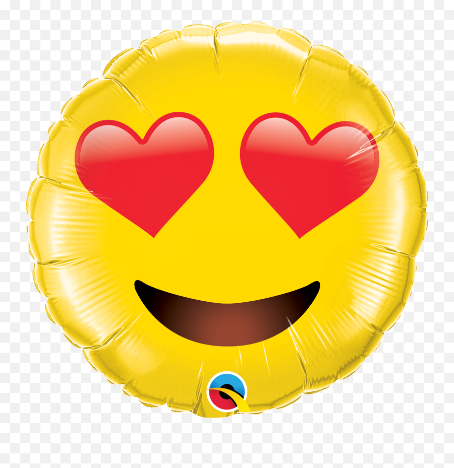 Party Supplies 18 Foil Heart Eyes Emoji - Balloon Png,Heart Eyes Emoji Transparent
