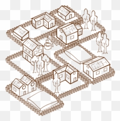 Village Clip Art - vector clip art online Clipart Black And White png