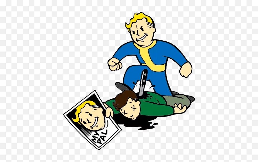Telegram Sticker From Vault Boy Pack - Fallout Sticker Png,Fallout Perk Icon