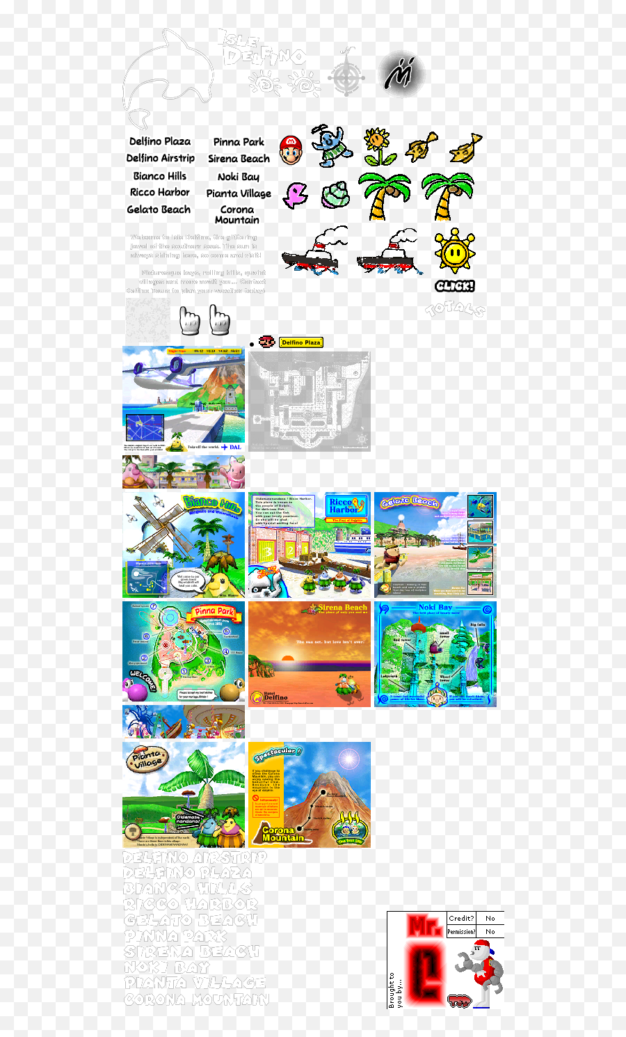 Gamecube - Super Mario Sunshine Map The Spriters Resource Mario Sunshine Sprites List Png,Super Mario Sunshine Icon