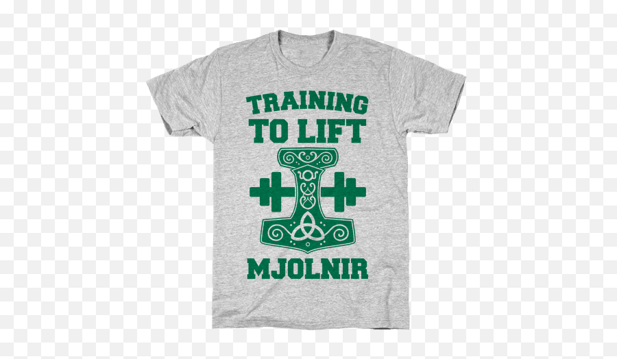 Training To Lift Mjolnir Mens T - Cross Png,Mjolnir Png