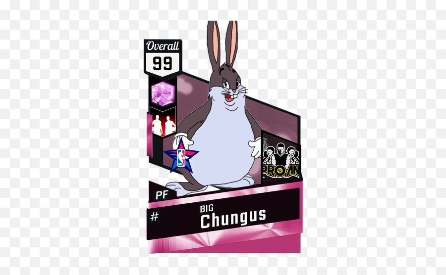 Big Chungus - Nba 2k17 Custom Card 2kmtcentral Nba 2k Custom Cards Png,Big Chungus Png