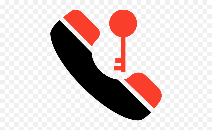 Key Phone Security Icon Png Red