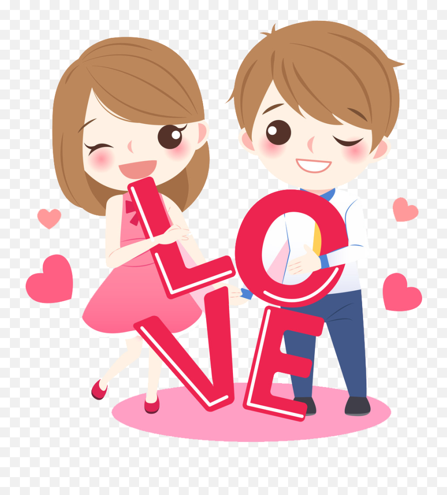 Download Couple Lovely Love Cartoon Drawing Png File Hd - Boy And Girl Love  Cartoon,Girl Drawing Png - free transparent png images 