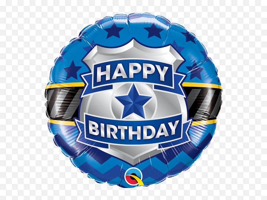 Bubble Guppies - Happy 18th Blue Round Foil Balloon Hd Png Happy Birthday Badge Police,Bubble Guppies Png