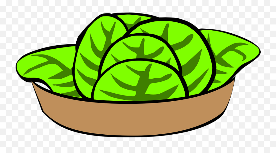 Salad Clipart Lettuce - Caesar Salad Clip Art Png Download Salad Bowl Clipart,Caesar Salad Png