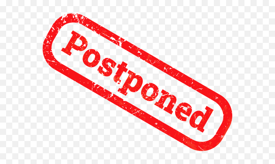 Stamp Postponed Rubber - Transparent Postponed Png,Postponed Png