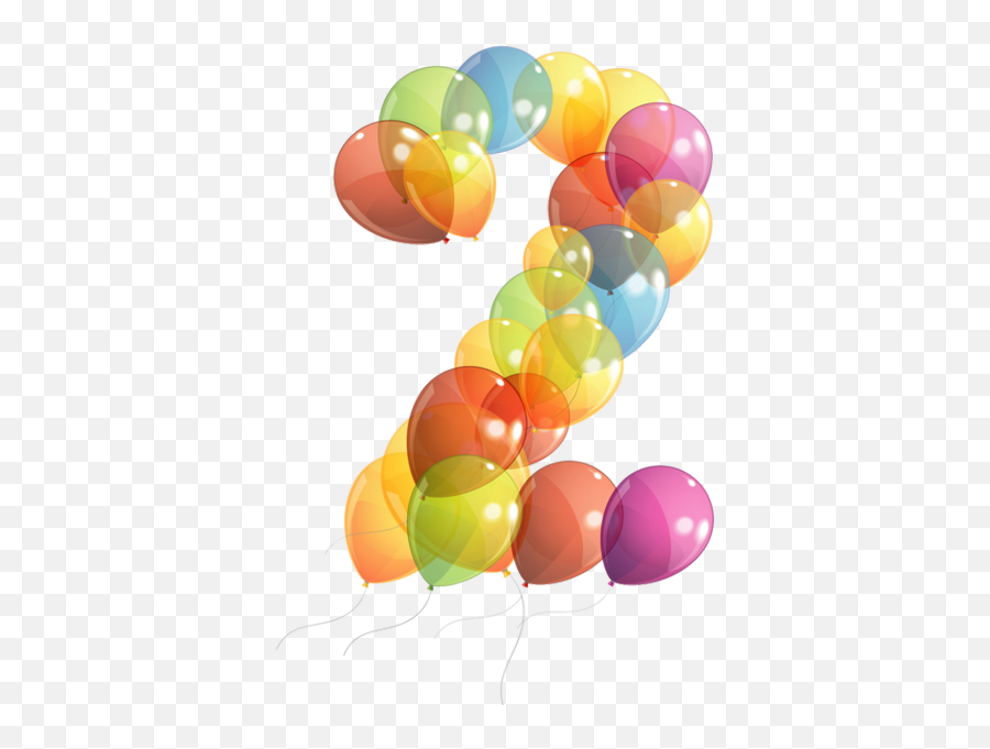 Download Hd Number 2 Balloon Png Transparent Image - Number 2 Balloons Png,Ballons Png