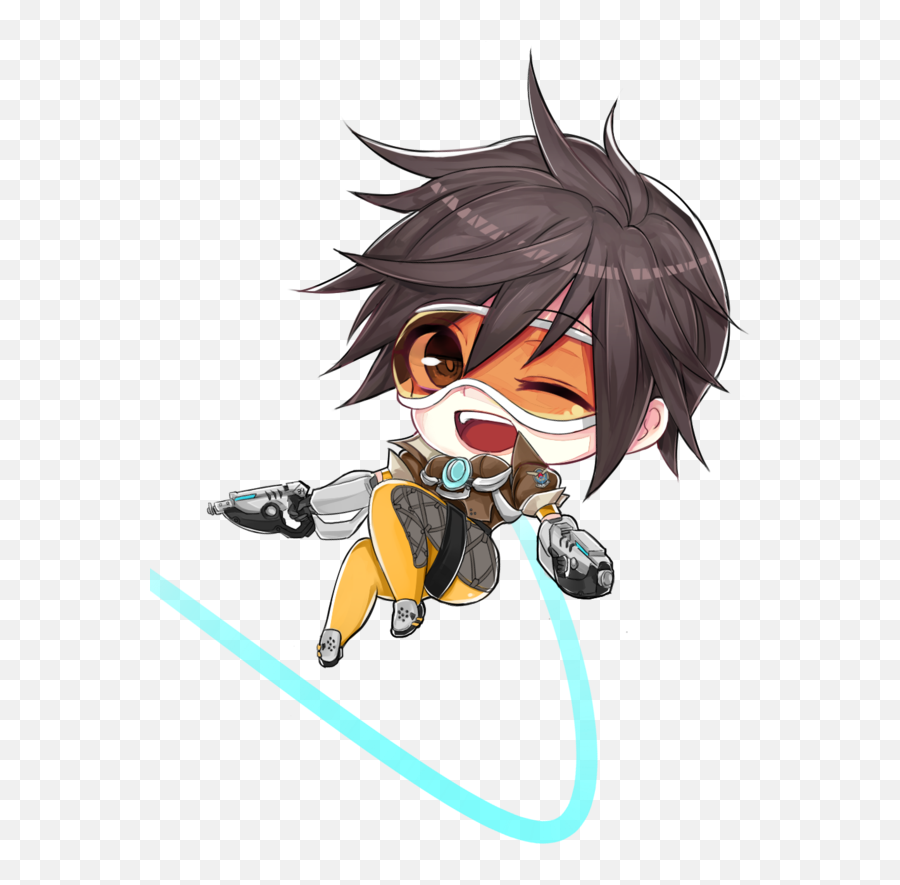 Overwatch Tracer Anime - Tracer Chibi Png,Overwatch Tracer Png