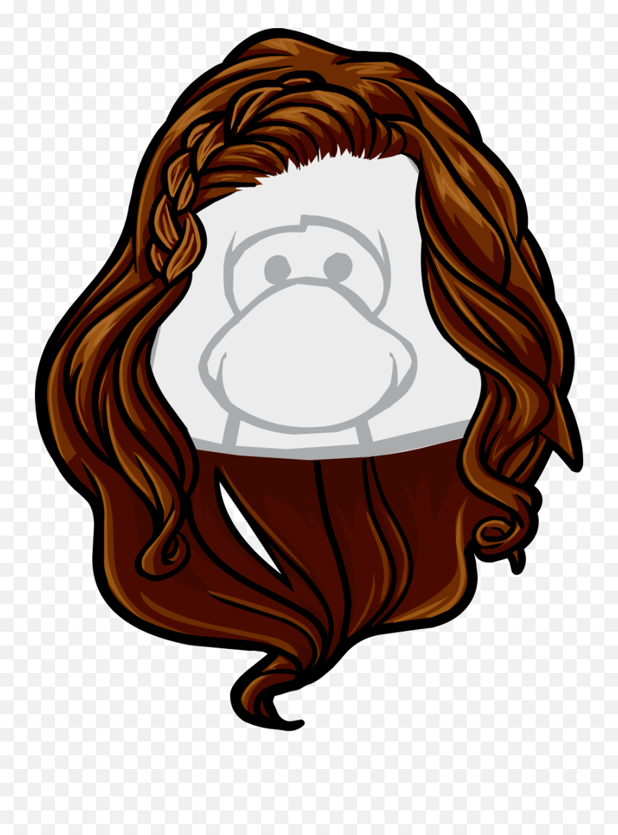 Club Penguin The Right Png Download - Club Penguin Brown Club Penguin Side Ponytail,Chimp Png