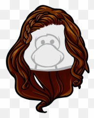 Club Penguin The Right Png Download - Club Penguin Brown Club Penguin Side Ponytail,Chimp Png