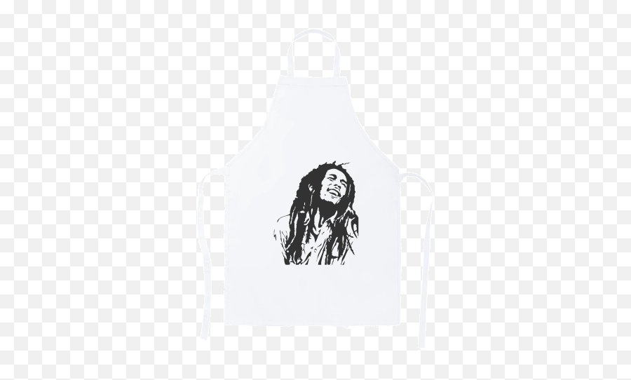 Bob Marley Personalised Apron With Contrasting Hem - Bob Marley Wall Stickers Png,Bob Marley Png