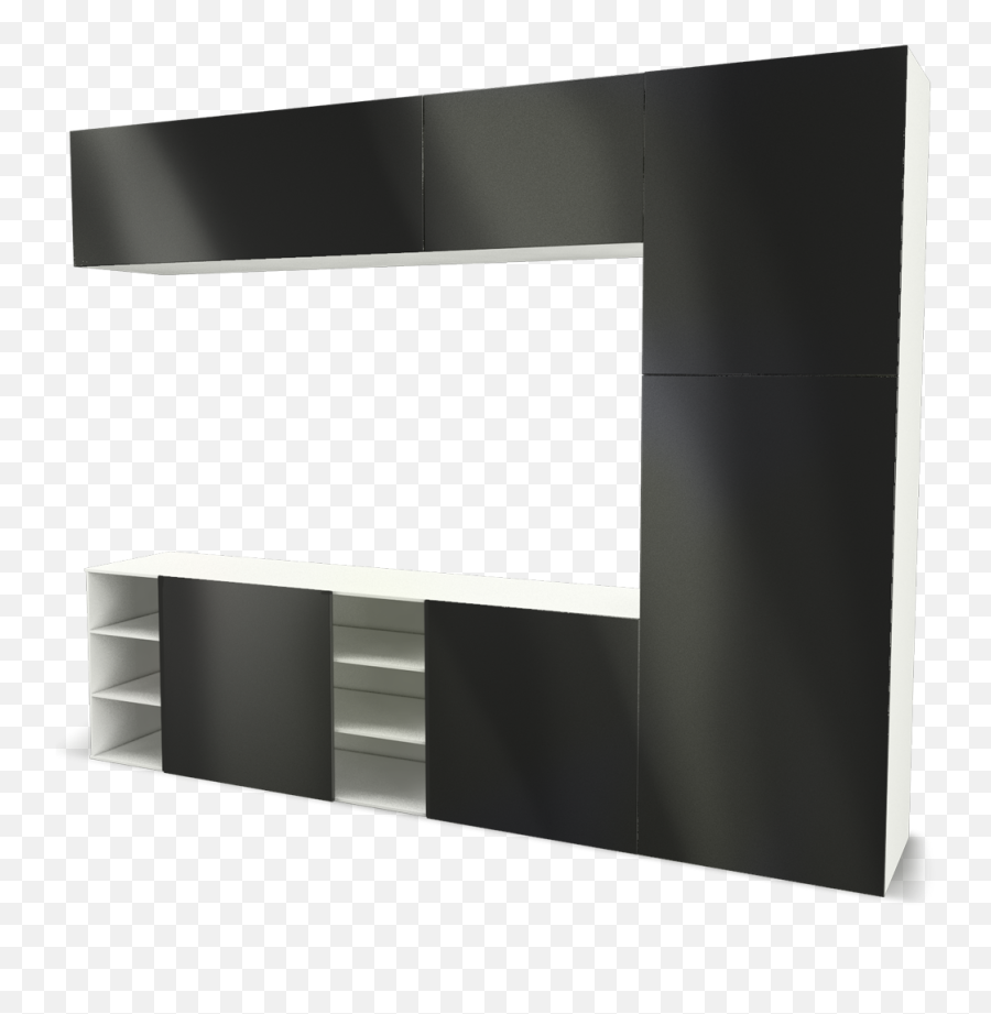 Bim Object - Besta Storage Combination With Sliding Door Besta Ikea White Black Door Png,White Door Png