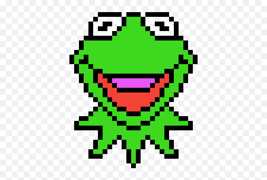 Download Hd Kermit The Frog Here - Cute Pixel Art Minecraft Pixel Art Minecraft Png,Crazy Frog Png