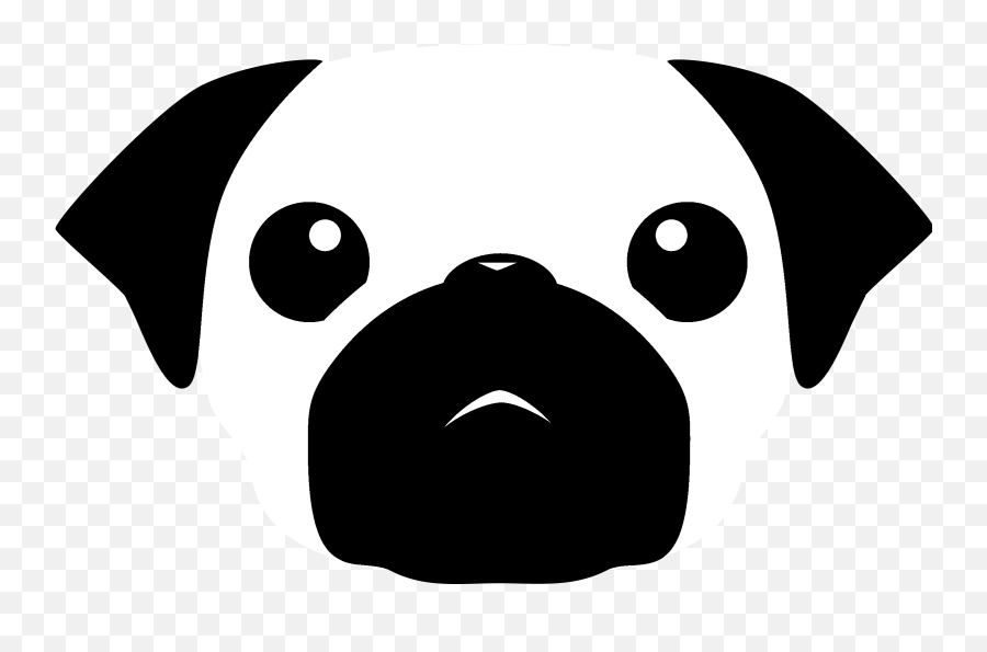 Pug Logo Png Transparent Svg Vector - Pug Png Black And White,Pug Png