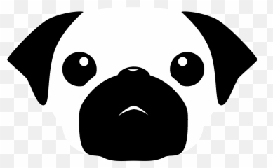 Pug Logo Png Transparent Svg Vector - Pug Png Black And White,Pug Png