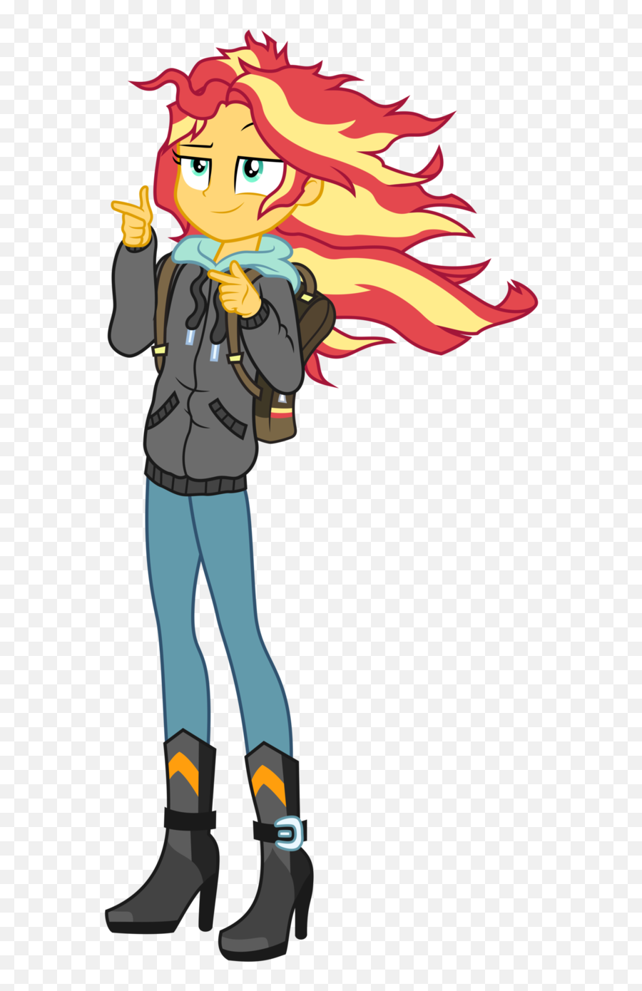 Clean Clipart Messy Person - Seattle Png Download Full Sunset Shimmer Finger Guns,Finger Gun Png