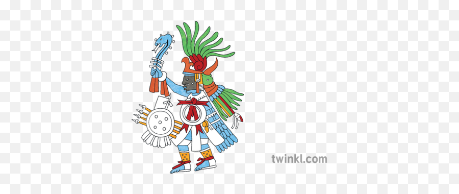 Aztec God Huitzilopochtli Of War Ks2 Illustration - Twinkl Imagenes De La Cultura Tolteca Animadas Png,God Of War Png
