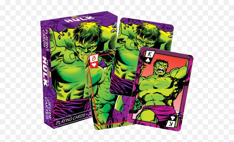 Marvel Playing Cards - The Incredible Hulk Styled Poker Deck Playing Card Png,Hulk Png
