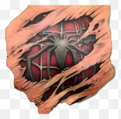 Download - Ripped Skin Spiderman Tattoo png