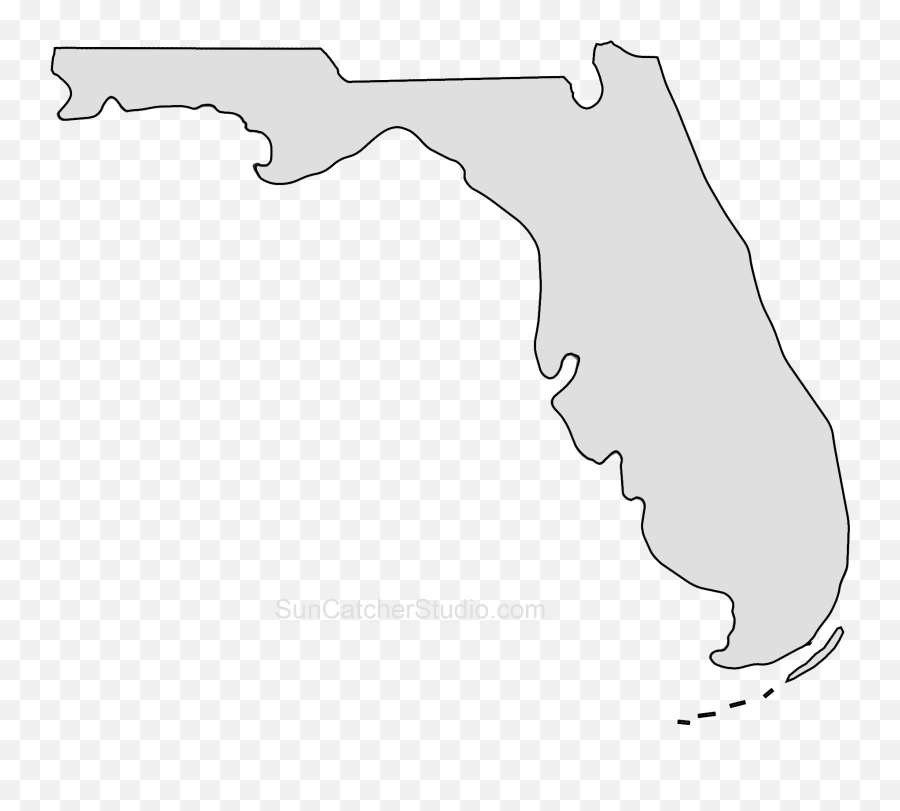 Download Florida Map Outline Png Shape - No Place Like Home Florida,Florida Png