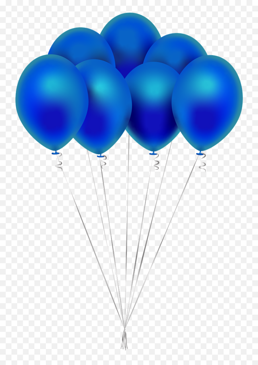 Balloons Party Blue - Blue Balloon Png,Blue Balloon Png