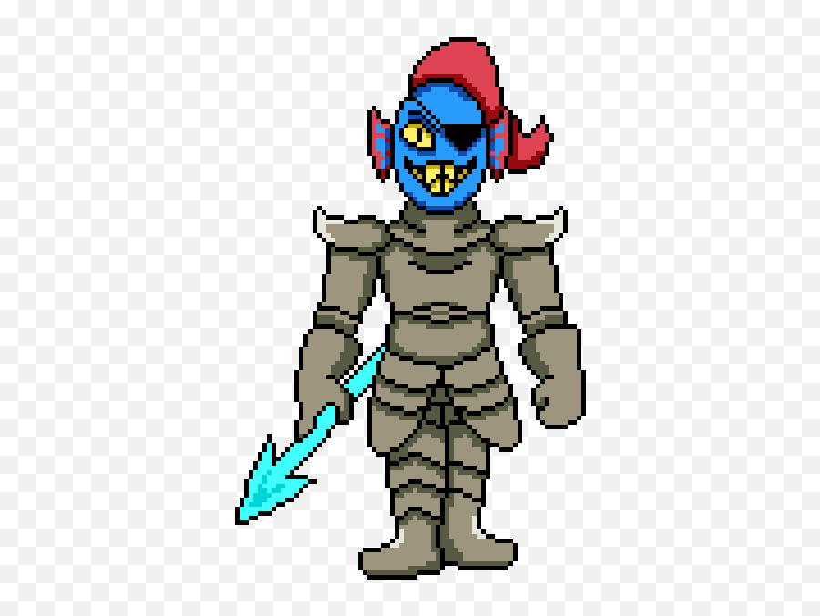 Undyne Pixel Art Undertale - Fictional Character Png,Undyne Transparent