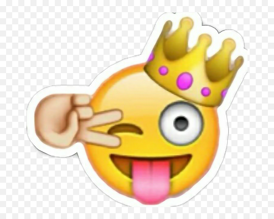Slaying Slay King Queen Emjoi Winky Winkyface - Fond D Écran Emoji Faces High Resolution Png,Winky Face Emoji Png