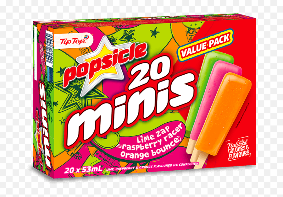 Tip Top Mixed Minis Popsicle Ice Block - Tip Top Chewing Gum Png,Popsicles Png