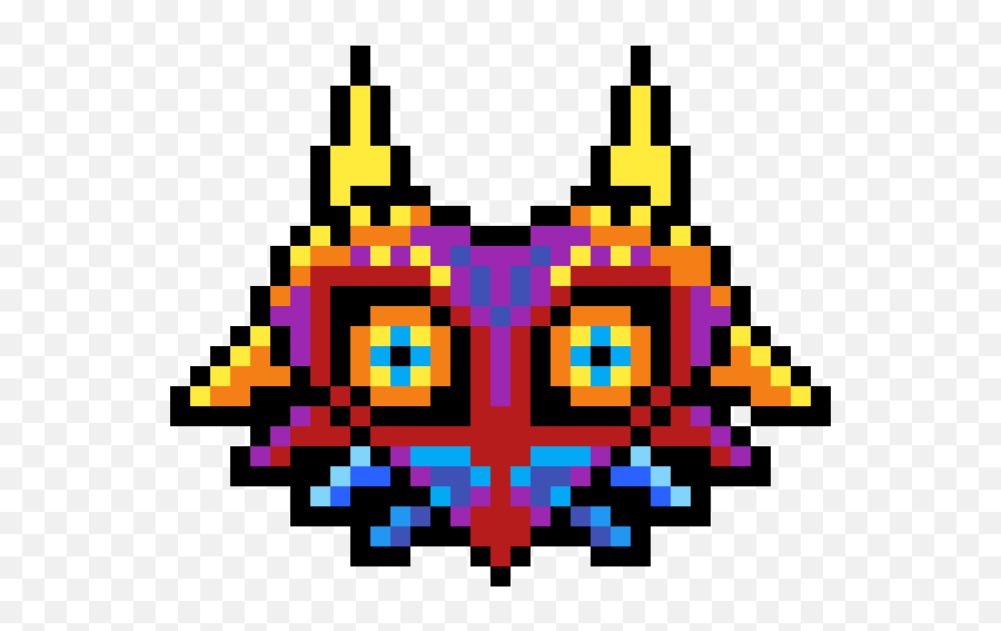 Pixilart - Majorau0027s Mask By 28stabwounds Zelda Perler Bead Patterns Png,Majora's Mask Transparent