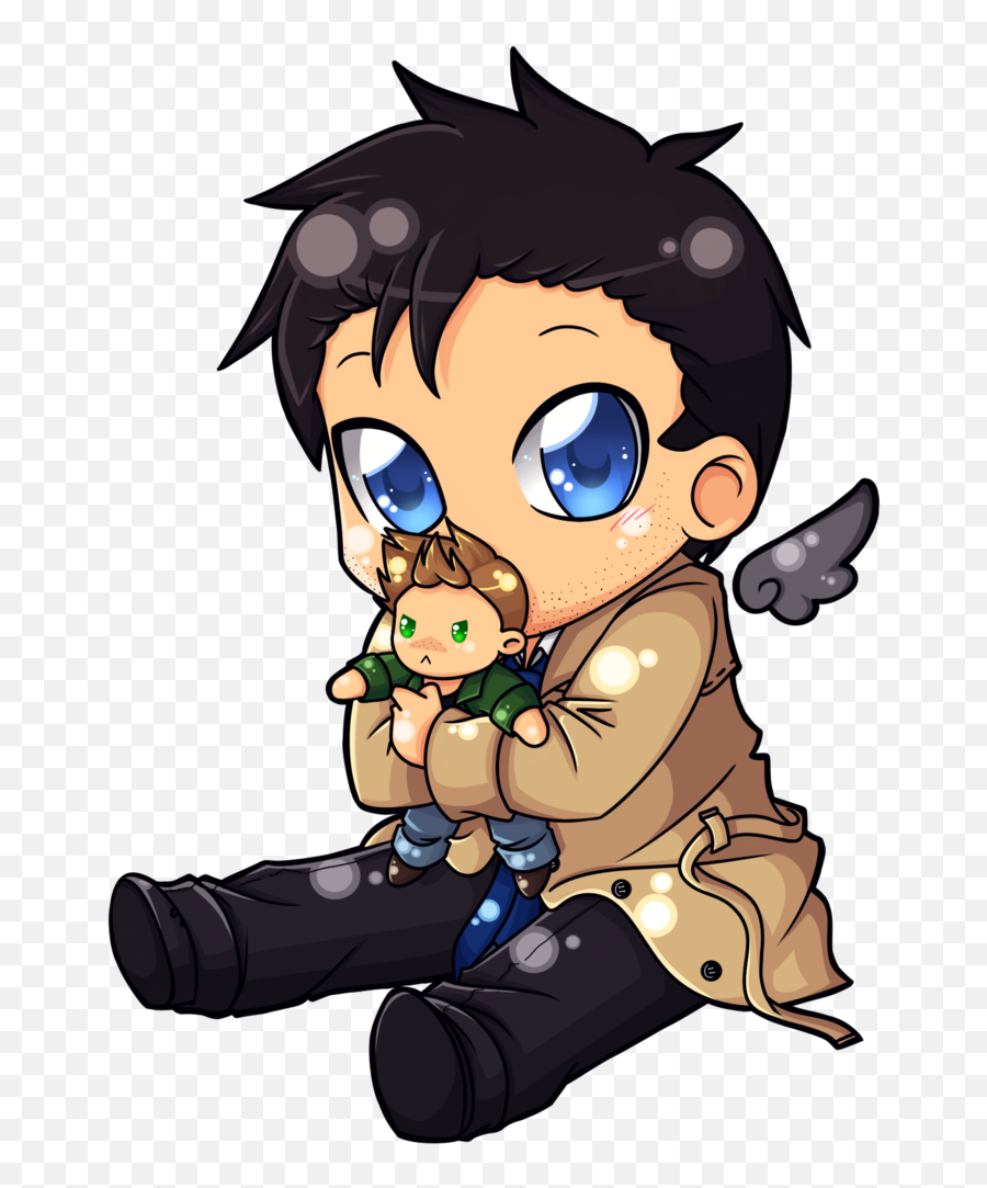 Pin - Castiel Chibi Png,Castiel Png