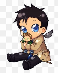 Pin - Castiel Chibi Png,Castiel Png