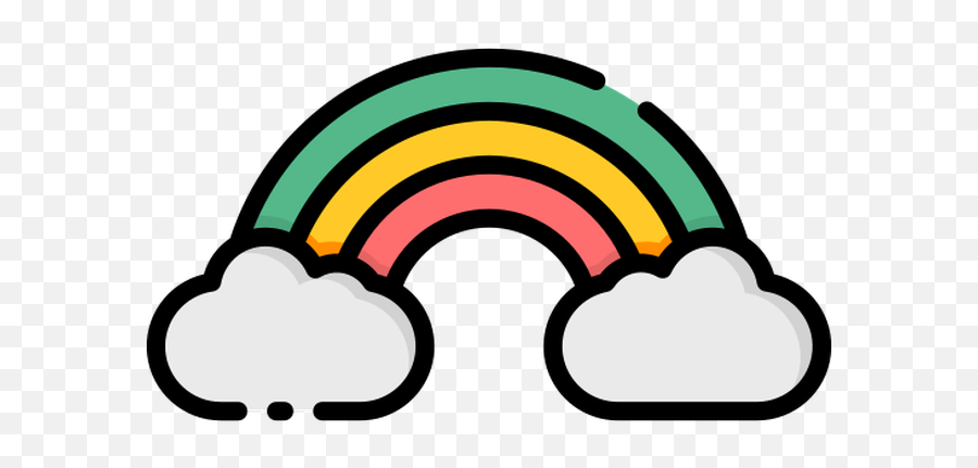 Vector Icons Designed - Cute Rainbow Icon Png,Rainbow Facebook Icon