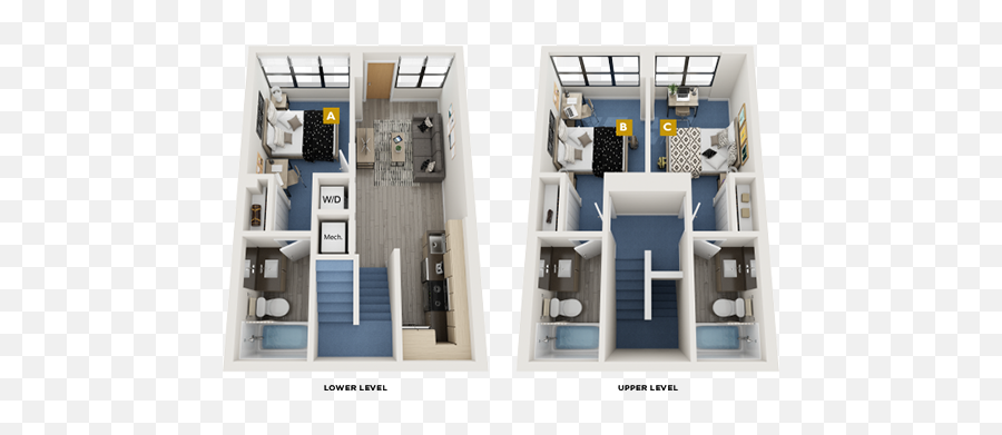 Floor Plans Of Our Fiu Student Housing The One - Vertical Png,Icon Brickell Floor Plans