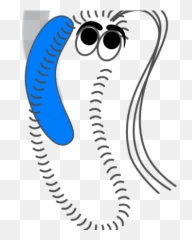 Bacteria Blue Funny Png Svg Clip Art For Web - Download Art