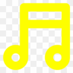 Yellow Music Note Icon - Free yellow icons White Music Symbol Png Transparent