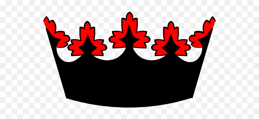Red Crown Clip Art - Crown Red And Black Png,Black Crown Png