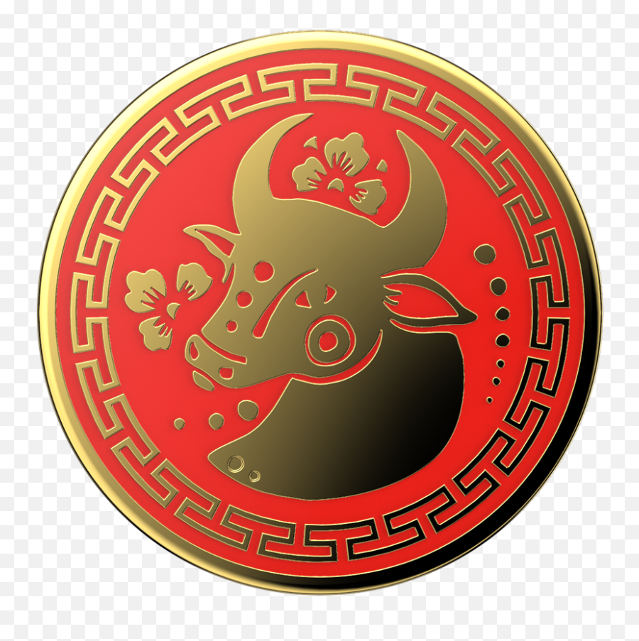 Enamel Year Of The Ox - Vector Spartan Shield Png,Charging Bull Icon