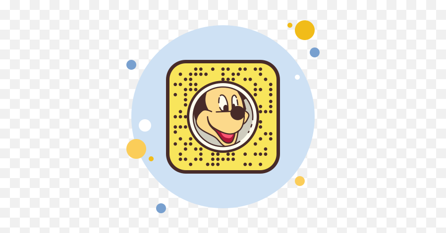 Snapchat Mickey Mouse Icon In Circle Bubbles Style Png Ears