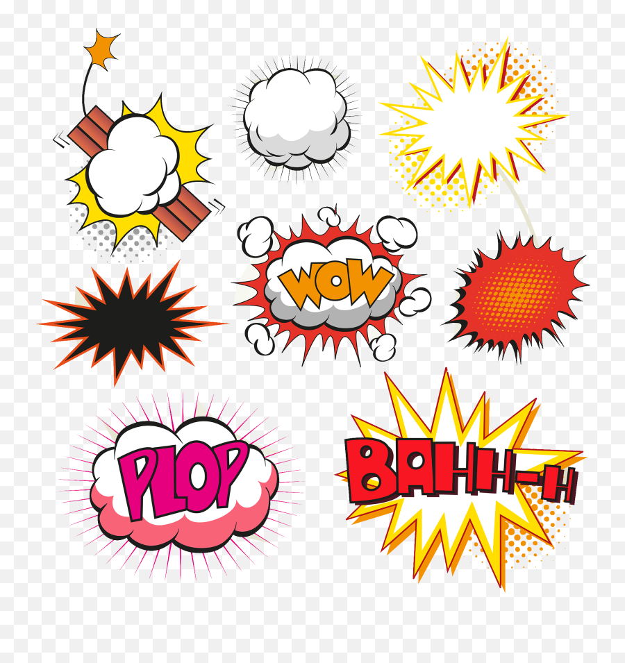 Download Hd Clipart Black And White Stock Comics Speech - Comic Explosion Bubble Png,Comic Book Explosion Png