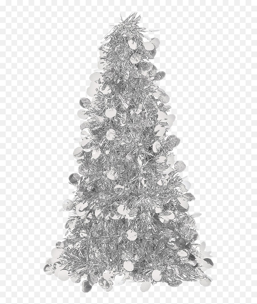 Tinsel Christmas Tree Png Image - White Christmas Tree Png,Xmas Tree Png