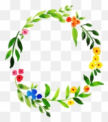 Free Png Watercolor Floral Wreath