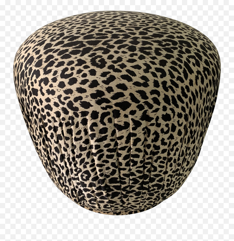 Cheetah Print Ottoman Pouf - Furniture Png,Cheetah Print Png