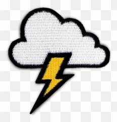 Cloud U0026 Lightning Bolt Patch - Lightning Bolt Through Cloud png