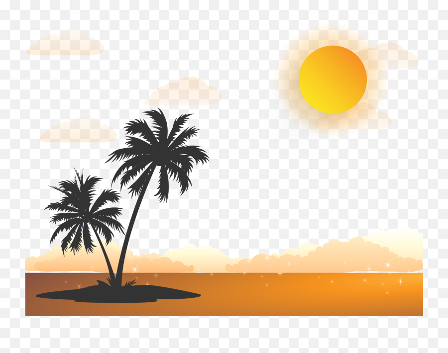 Sunrise Png Hd Quality Mart - Black Coconut Tree Vector,Quality Png