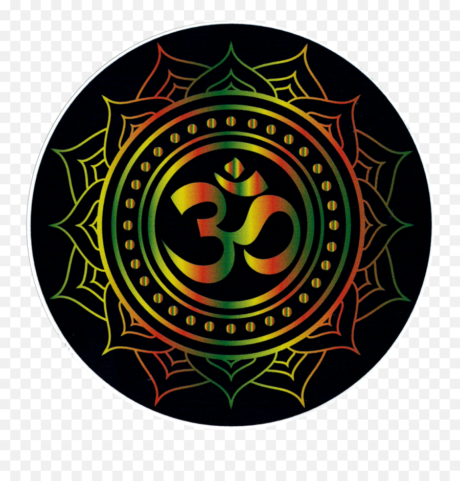 Om Symbol With Lotus Rasta Colors - Bumper Sticker Decal Redesign Flag Of Somalia Png,Om Symbol Png